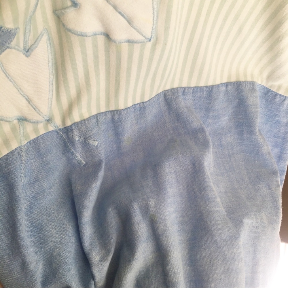 80s Vintage Patchwork Patterned Flower Top - image 8